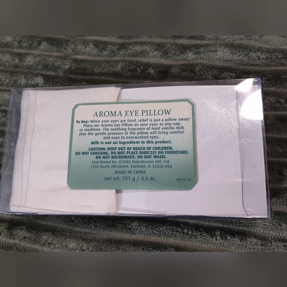 Mint Vanilla Milk Aroma Eye Pillow